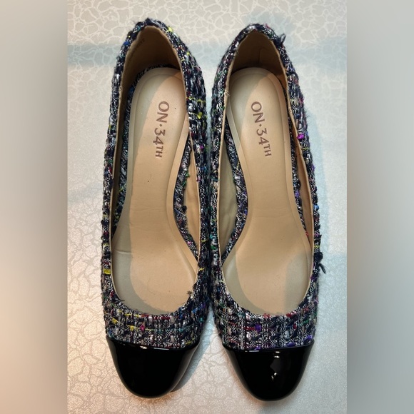 Elegant Multicolor Tweed Heels - Picture 3 of 16